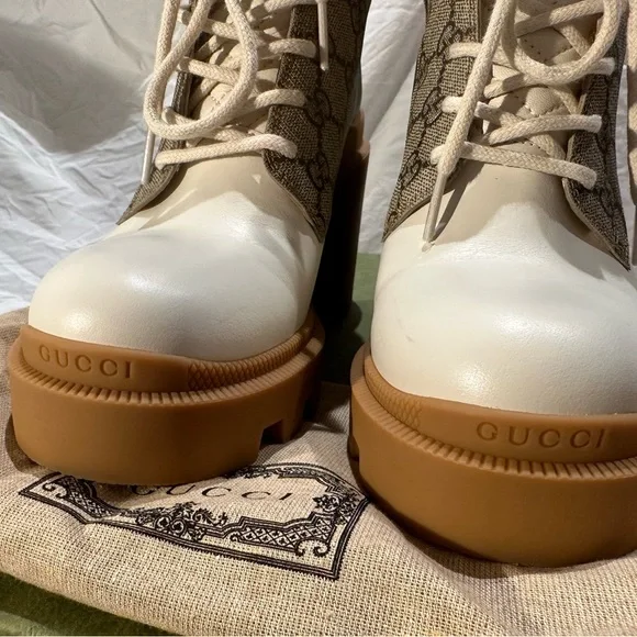 Gucci lace up boots size 38.5 - Picture 8 of 9